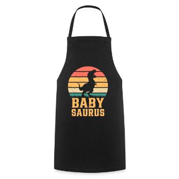 Baby Saurus Newborn Baby Dino Baby Dinosaur Babysa - Cooking Apron - black - Front - AI Model Male 185 dark (185cm)