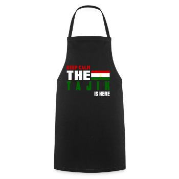 Design du drapeau du Tadjikistan Keep Cal - Tablier de cuisine - noir - Devant - AI Model Male 185 dark (185cm)
