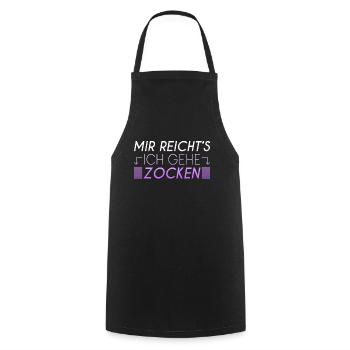 Zocken Spruch - Kochschürze - Schwarz - Vorne - AI Model Male 185 dark (185cm)