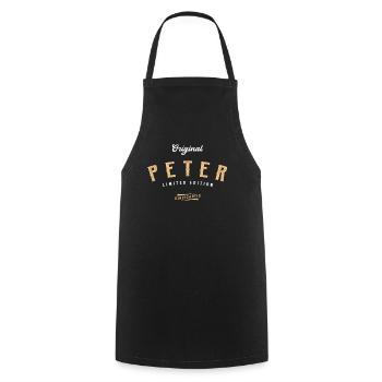 Peter Limited Edition - Kochschürze - Schwarz - Vorne - AI Model Male 185 dark (185cm)
