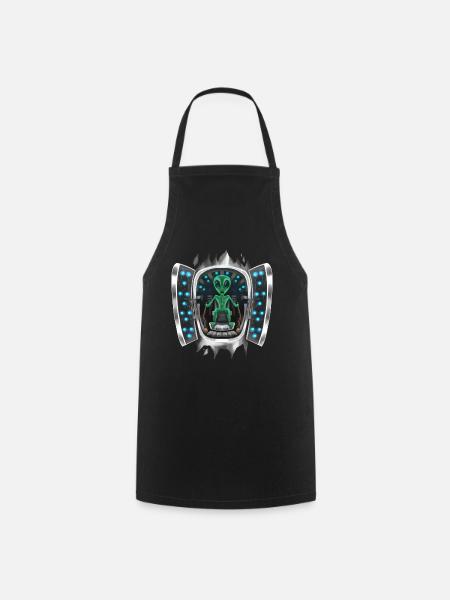 Alien Inside Costume Alien prend le contrôle - Tablier de cuisine - noir