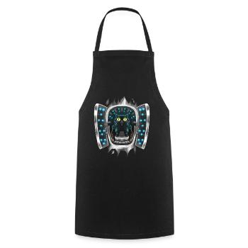 Cat Inside Costume Cat Takes Over Control Over - Cooking Apron - black - Front - AI Model Male 185 dark (185cm)
