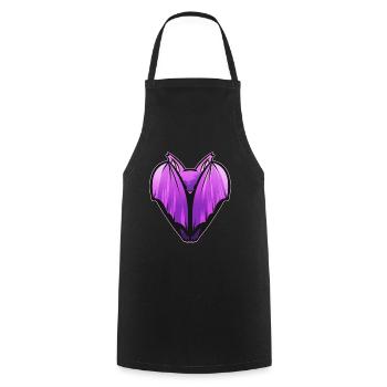 Chauve-souris cachée derrière ses ailes Costume Halloween - Tablier de cuisine - noir - Devant - AI Model Male 185 dark (185cm)