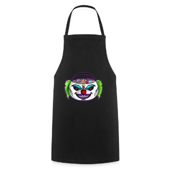 Sweets Bucket Scary Horror Clown Collecting On - Kochschürze - Schwarz - Vorne - AI Model Male 185 dark (185cm)
