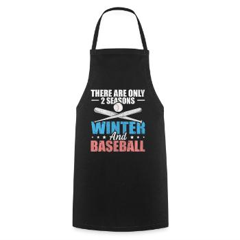 There Are Only 2 Seasons Winter & Baseball - Kochschürze - Schwarz - Vorne - AI Model Male 185 dark (185cm)