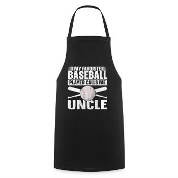 My Favorite Baseball Player Calls Me Uncle - Cooking Apron - black - Front - AI Model Male 185 dark (185cm)