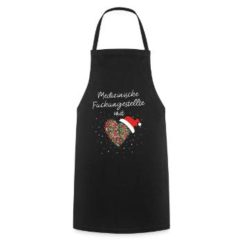 MFA mit viel Herz Nikolausmütze Weihnachtsgeschenk - Kochschürze - Schwarz - Vorne - AI Model Male 185 dark (185cm)