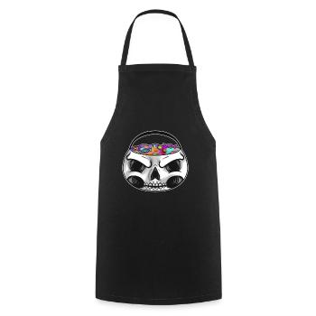 Sweets Bucket Scary Skeleton Sweets Collecting On - Kochschürze - Schwarz - Vorne - AI Model Male 185 dark (185cm)