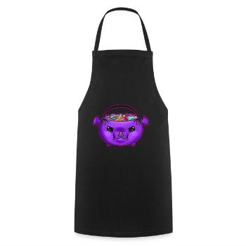Sweets Bucket Scary Bat Sweets Collecting On - Kochschürze - Schwarz - Vorne - AI Model Male 185 dark (185cm)