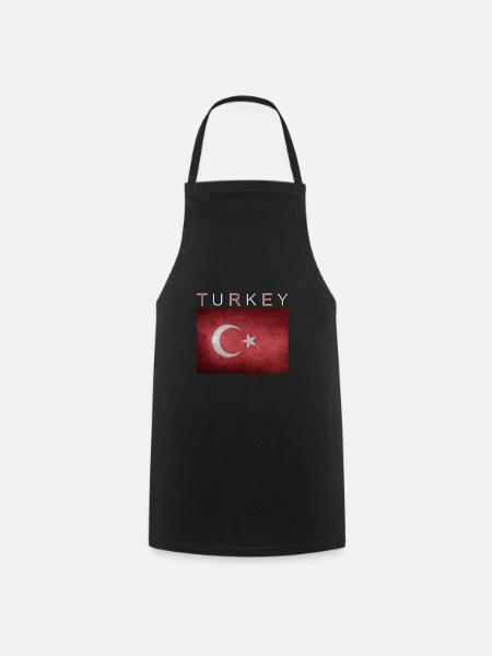 Drapeau de la Turquie Istanbul Ankara - Tablier de cuisine - noir