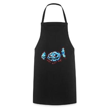 Evil Sweet Demon Candy Halloween - Cooking Apron - black - Front - AI Model Male 185 dark (185cm)