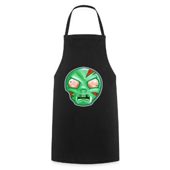 Kawaii Green Zombie Étrange Halloween - Tablier de cuisine - noir - Devant - AI Model Male 185 dark (185cm)