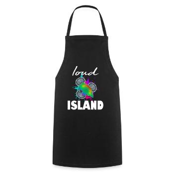 Fehmarn Loud Island - Kochschürze - Schwarz - Vorne - AI Model Male 185 dark (185cm)