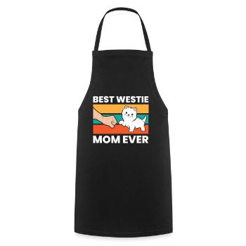 Best Westie Mom Ever - Cooking Apron - black - Front - AI Model Male 185 dark (185cm)