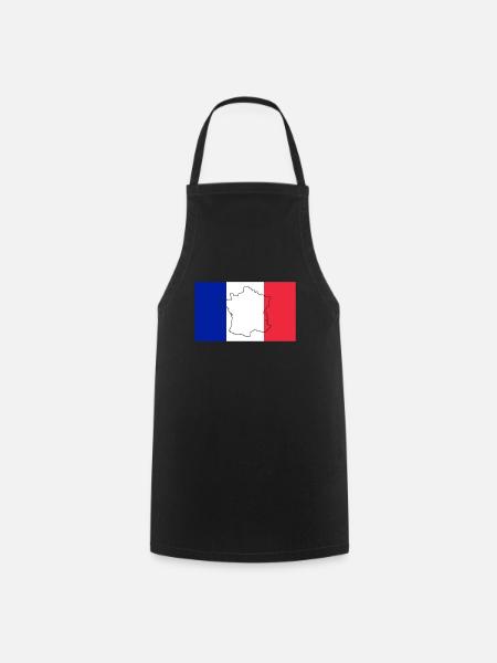Frankreich Flagge - Kochschürze - Schwarz