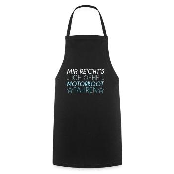 Motorboot Spruch - Kochschürze - Schwarz - Vorne - AI Model Male 185 dark (185cm)