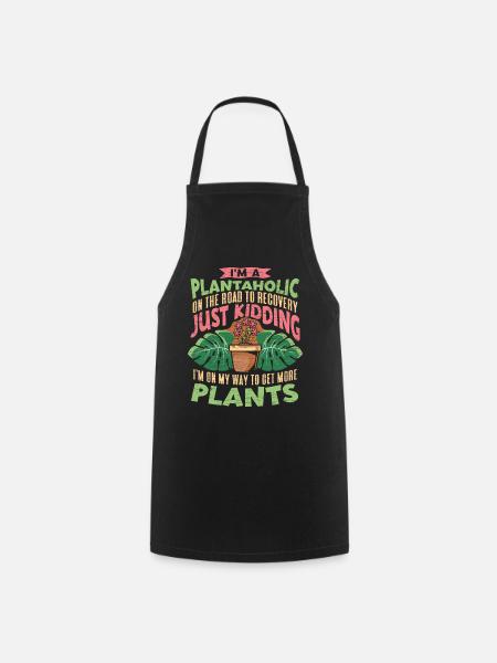 Pflanzen Blumen - Kochschürze - Schwarz