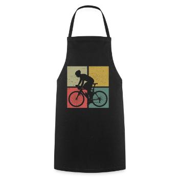 Drôle de vélo de route à vélo - Tablier de cuisine - noir - Devant - AI Model Male 185 dark (185cm)