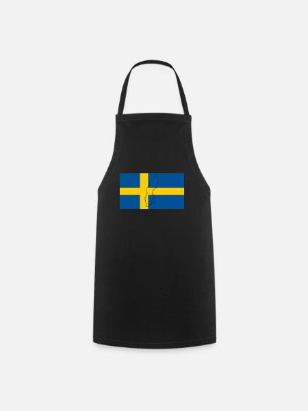 Sweden Flag - Cooking Apron - black