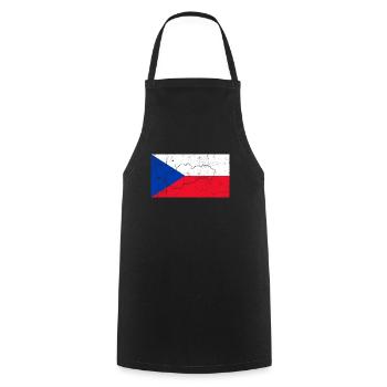 Drapeau de la République tchèque - Tablier de cuisine - noir - Devant - AI Model Male 185 dark (185cm)
