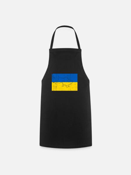 Ukraine Flagge - Kochschürze - Schwarz