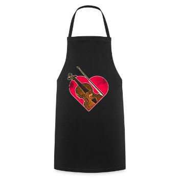 Violon Violoniste Instrument - Tablier de cuisine - noir - Devant - AI Model Male 185 dark (185cm)