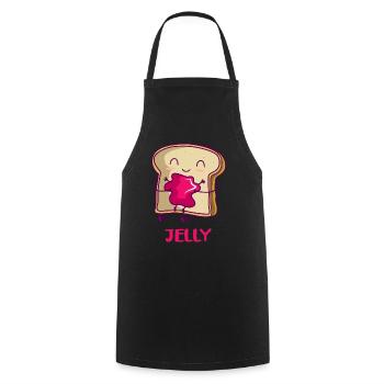 Erdnussbutter Pb&j Peanut Butter Jelly Halloween - Cooking Apron - black - Front - AI Model Male 185 dark (185cm)