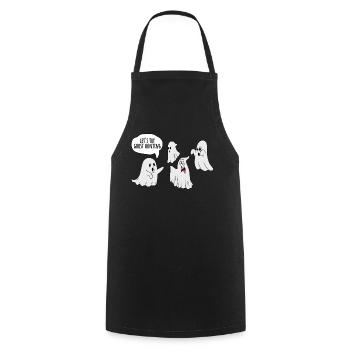 Ghost Hunt Nice Ghosts Creepy Halloween - Cooking Apron - black - Front - AI Model Male 185 dark (185cm)