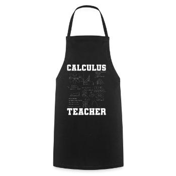 Funny calculus-teacher-mathematics-joke-fun-math - Cooking Apron - black - Front - AI Model Male 185 dark (185cm)