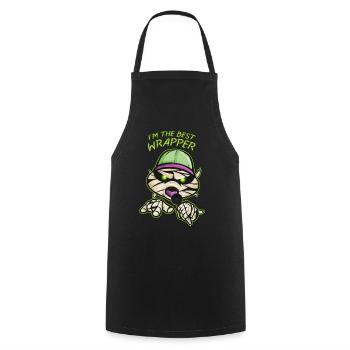 Funny Mummy I Am The Best Wrapper Rapper Halloween - Kochschürze - Schwarz - Vorne - AI Model Male 185 dark (185cm)