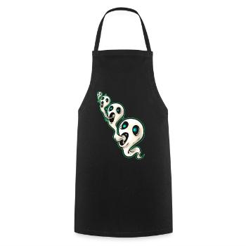 Crache sans fin des fantômes spirituels d’autres - Tablier de cuisine - noir - Devant - AI Model Male 185 dark (185cm)
