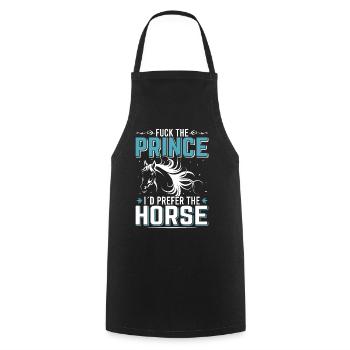Cavalier Équitation Chevaux - Tablier de cuisine - noir - Devant - AI Model Male 185 dark (185cm)