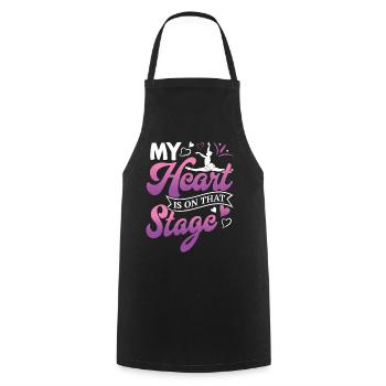 Ballet, Ballerina, Girl, Girl, Dancing - Cooking Apron - black - Front - AI Model Male 185 dark (185cm)