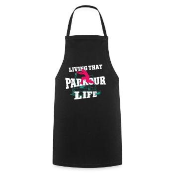 Parkour Free Running Traceur - Cooking Apron - black - Front - AI Model Male 185 dark (185cm)