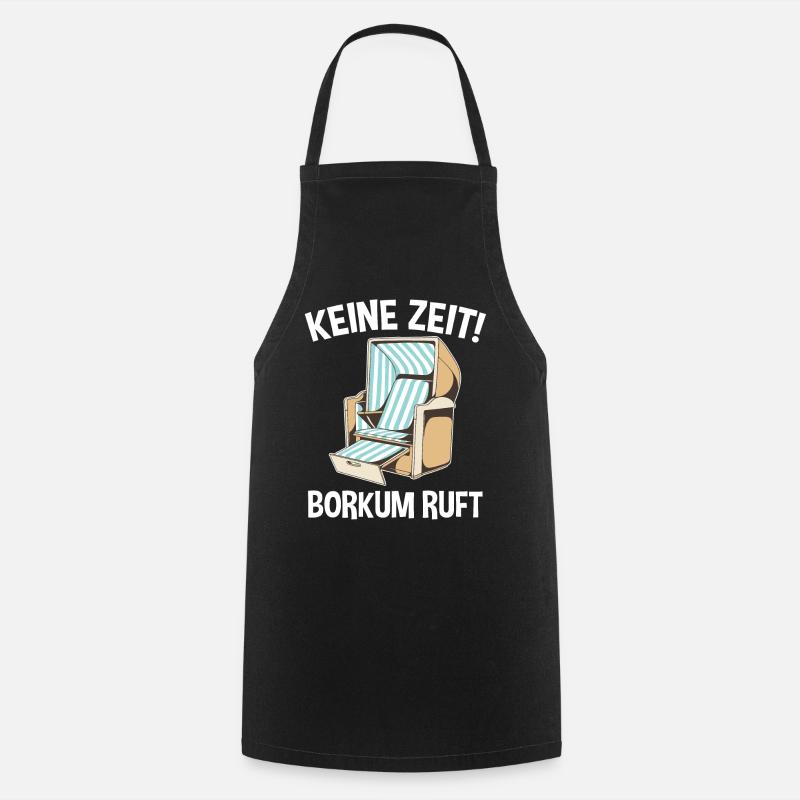 Nordsee Borkum - Kochschürze - Schwarz