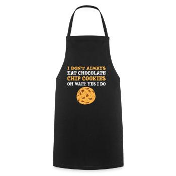 Funny chocolate chip cookie design - Cooking Apron - black - Front - AI Model Male 185 dark (185cm)