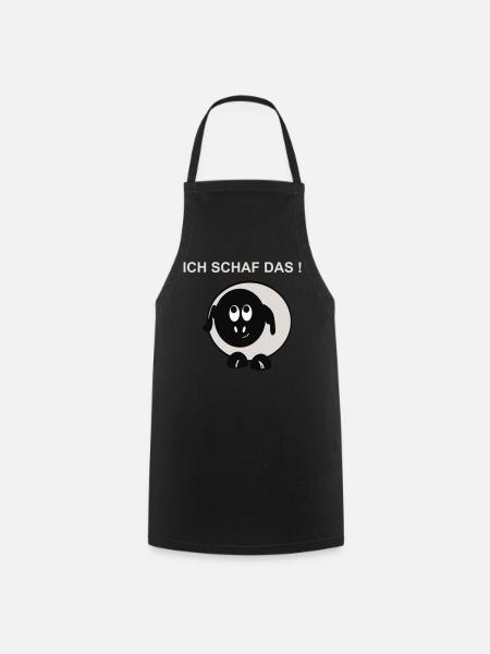 Ich schaff das Schaf Motiv - Kochschürze - Schwarz
