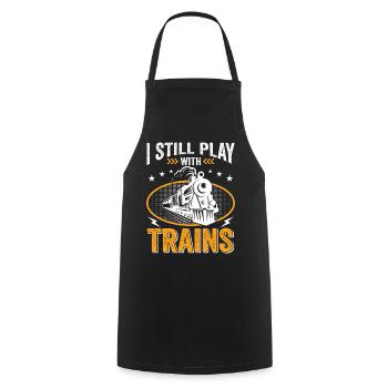 Train Model Builder, Model Locomotive Locomotive - Cooking Apron - black - Front - AI Model Male 185 dark (185cm)