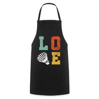 Federball Badminton - Cooking Apron - black - Front - AI Model Male 185 dark (185cm)