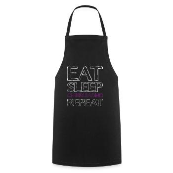 eat sleep cheerleading - Cooking Apron - black - Front - AI Model Male 185 dark (185cm)