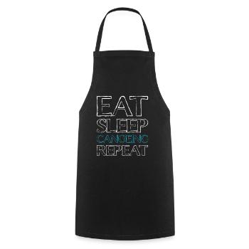 Eating Sleep Canoe - Cooking Apron - black - Front - AI Model Male 185 dark (185cm)