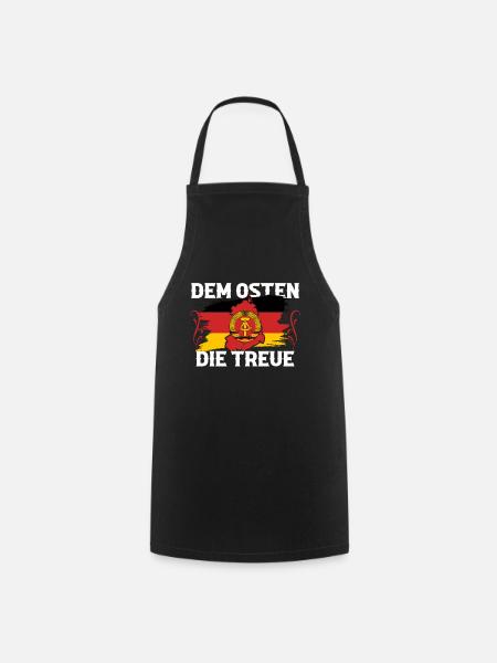 Ostdeutschland Tshirt Herren Ossi Dresden NVA DDR - Kochschürze - Schwarz