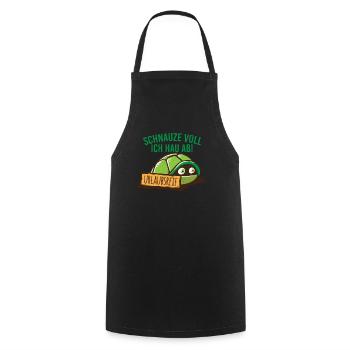 Schildkröte hat die Schnauze voll Urlaubsoutfit - Kochschürze - Schwarz - Vorne - AI Model Male 185 dark (185cm)