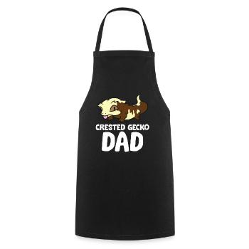 Crested Gecko Dad Lizard Reptile Father Crested - Cooking Apron - black - Front - AI Model Male 185 dark (185cm)