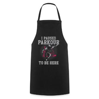 Parkour Free Running Traceur - Cooking Apron - black - Front - AI Model Male 185 dark (185cm)