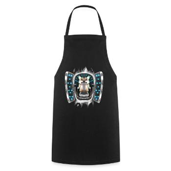 Corgi Inside Costume Corgi Takes Over Control - Cooking Apron - black - Front - AI Model Male 185 dark (185cm)