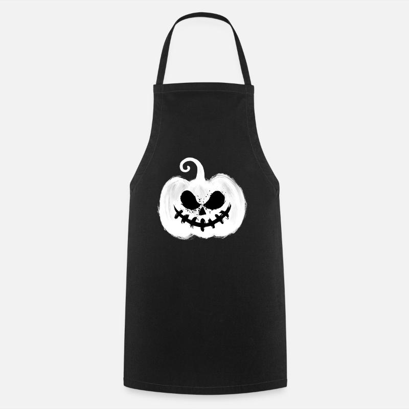 Creepy pumpkin - Cooking Apron - black