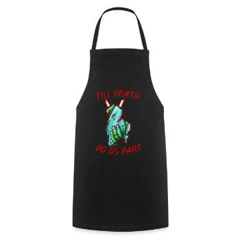 Amants mariés Tikk Death Do Us Apart Zombie - Tablier de cuisine - noir - Devant - AI Model Male 185 dark (185cm)