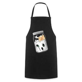 Trick Or Treat Spirit Ghost In Jar Halloween - Cooking Apron - black - Front - AI Model Male 185 dark (185cm)