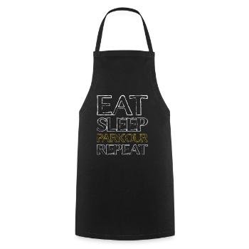 Eating Sleep Parkour - Cooking Apron - black - Front - AI Model Male 185 dark (185cm)